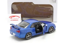 Nissan Skyline GT-R (R34) Baujahr 1999 bayside blau 1:18 Solido