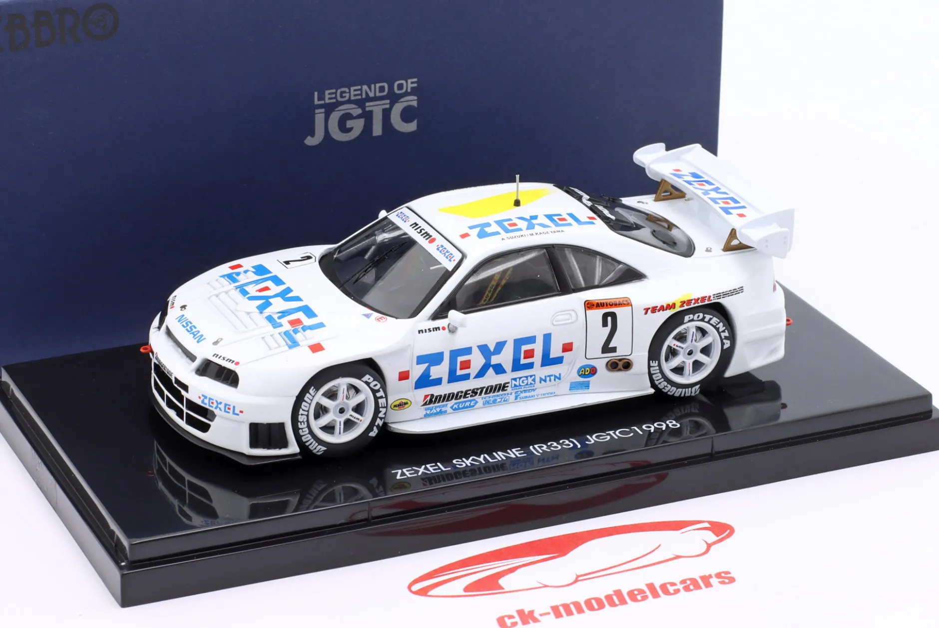 Nissan Skyline GT-R (R33) #2 JGTC 1998 Kageyama, Suzuki, de la Rosa 1:43 Ebbro