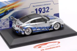 Nissan Skyline GT-R (R34) Liberty Walk Body Kit 2020 silber / blau 1:43 Solido