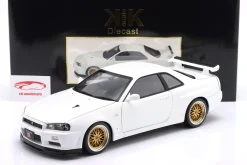 Nissan Skyline GT-R (R34) V-Spec II BBS-Felgen 2001 weiß 1:12 KK-Scale