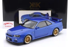 Nissan Skyline GT-R (R34) V-Spec II BBS-Felgen 2001 blau metallic 1:12 KK-Scale