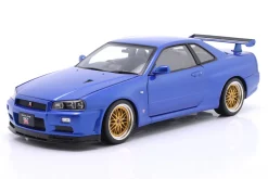 Nissan Skyline GT-R (R34) V-Spec II BBS-Felgen 2001 blau metallic 1:12 KK-Scale