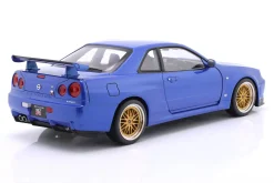 Nissan Skyline GT-R (R34) V-Spec II BBS-Felgen 2001 blau metallic 1:12 KK-Scale