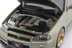 Nissan Skyline GT-R (R34) V-Spec Nür BBS-Felgen 2001 hellgrün metallic 1:12 KK-Scale