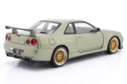Nissan Skyline GT-R (R34) V-Spec Nür BBS-Felgen 2001 hellgrün metallic 1:12 KK-Scale