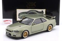 Nissan Skyline GT-R (R34) V-Spec Nür BBS-Felgen 2001 hellgrün metallic 1:12 KK-Scale