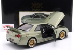 Nissan Skyline GT-R (R34) V-Spec Nür BBS-Felgen 2001 hellgrün metallic 1:12 KK-Scale