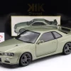 Nissan Skyline GT-R (R34) V-Spec Nür OEM-Felgen 2001 hellgrün metallic 1:12 KK-Scale