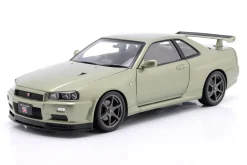 Nissan Skyline GT-R (R34) V-Spec Nür OEM-Felgen 2001 hellgrün metallic 1:12 KK-Scale