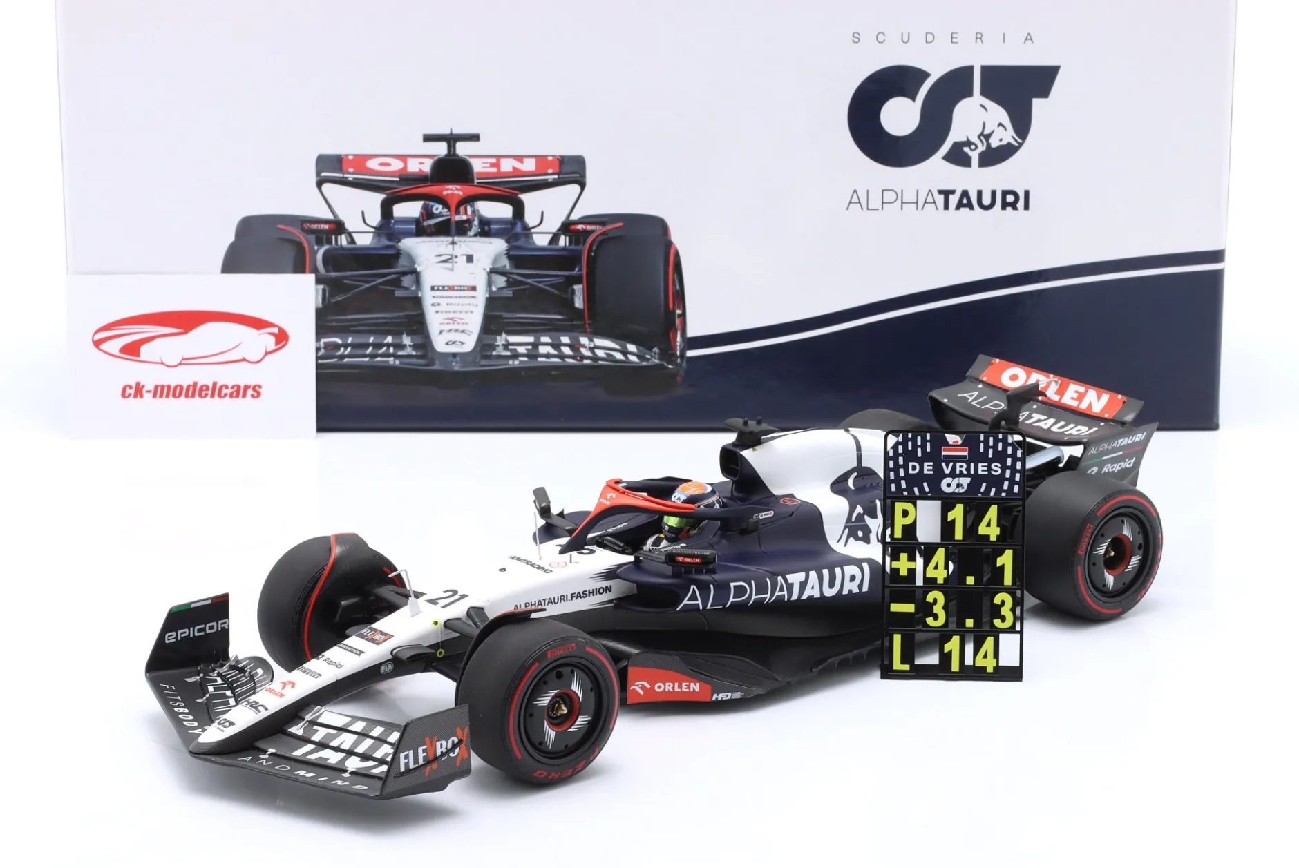 Nyck de Vries Alpha Tauri AT04 #21 British GP Formel 1 2023 1:18 Minichamps