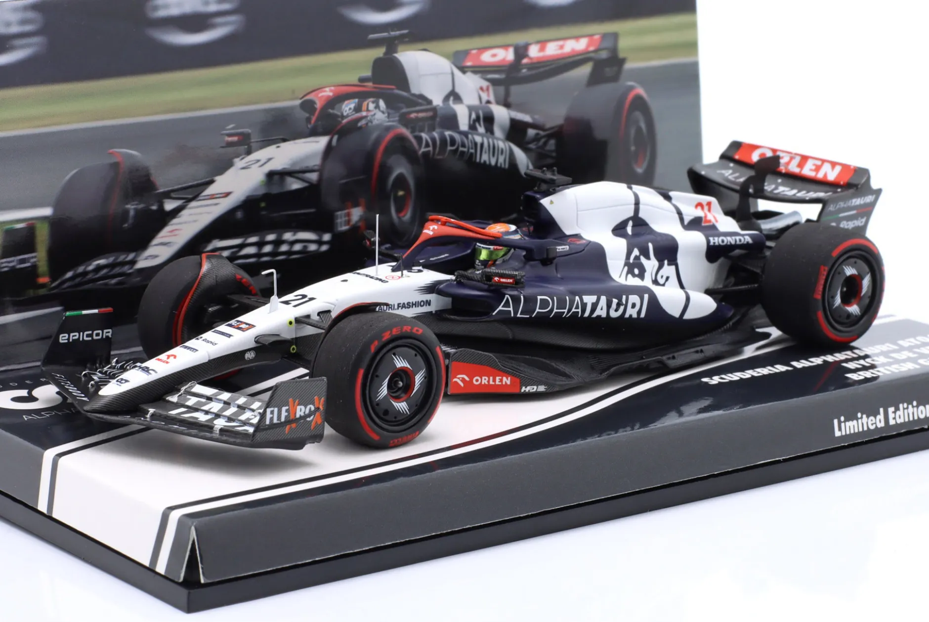 Nyck de Vries Alpha Tauri AT04 #21 British GP Formel 1 2023 1:43 Minichamps