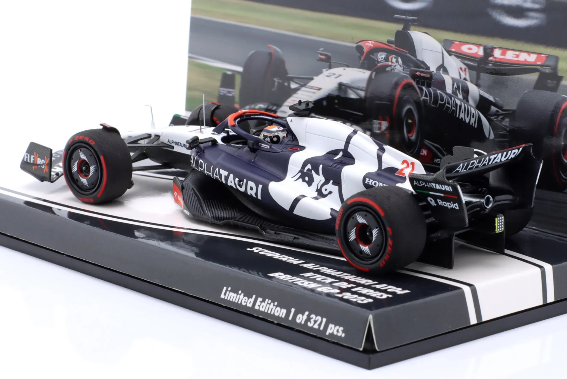 Nyck de Vries Alpha Tauri AT04 #21 British GP Formel 1 2023 1:43 Minichamps