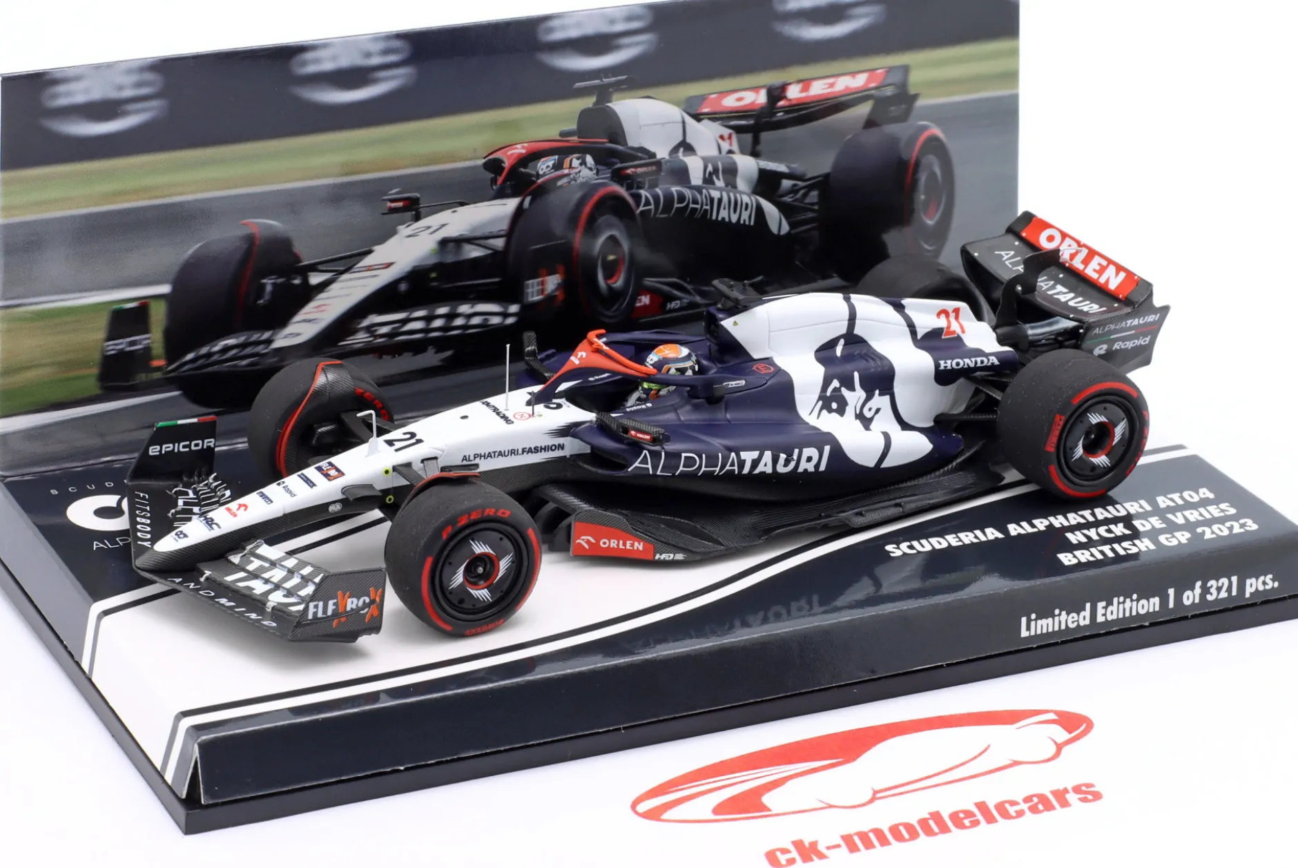 Nyck de Vries Alpha Tauri AT04 #21 British GP Formel 1 2023 1:43 Minichamps