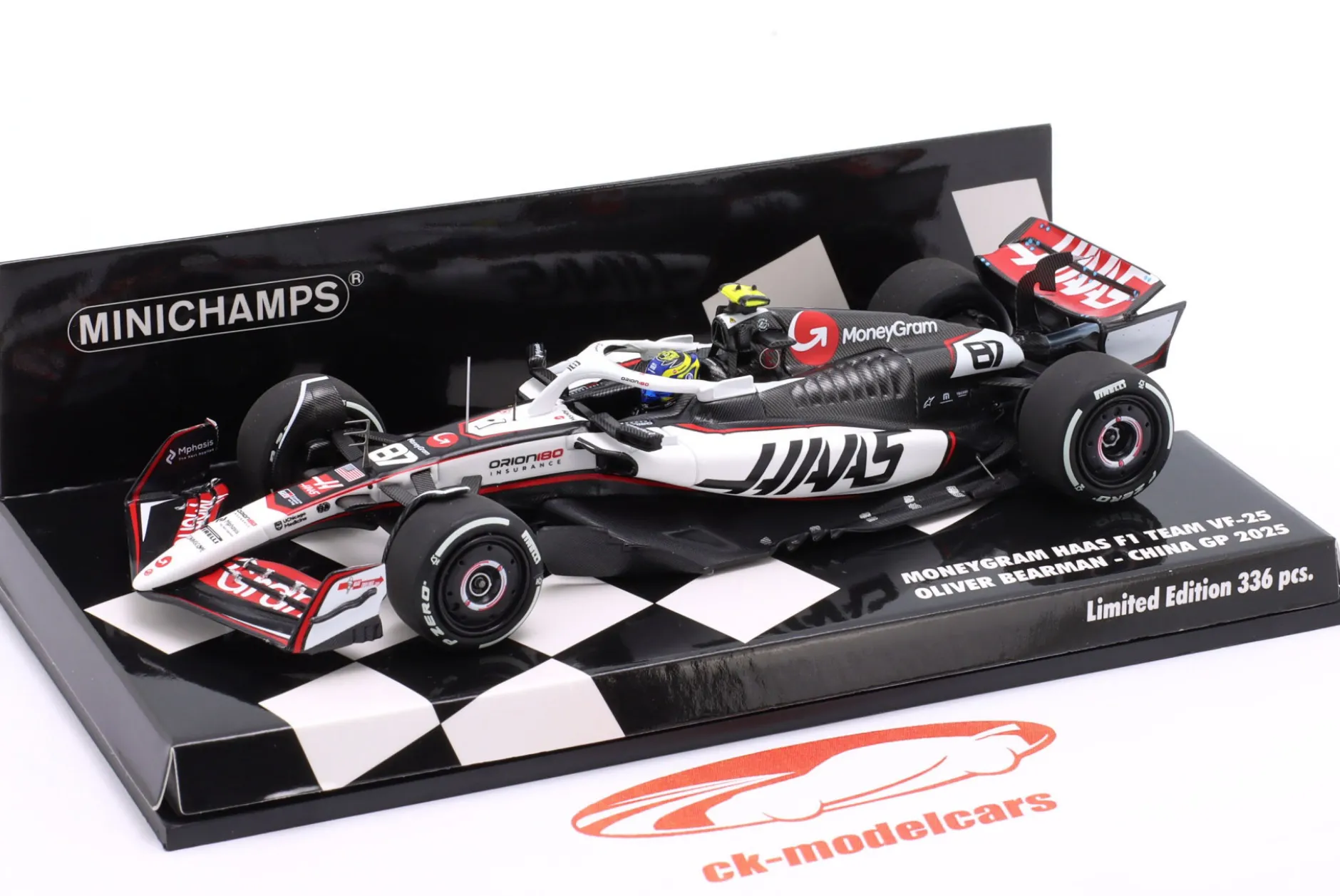 Oliver Bearman Haas VF-25 #87 8th China GP Formel 1 2025 1:43 Minichamps