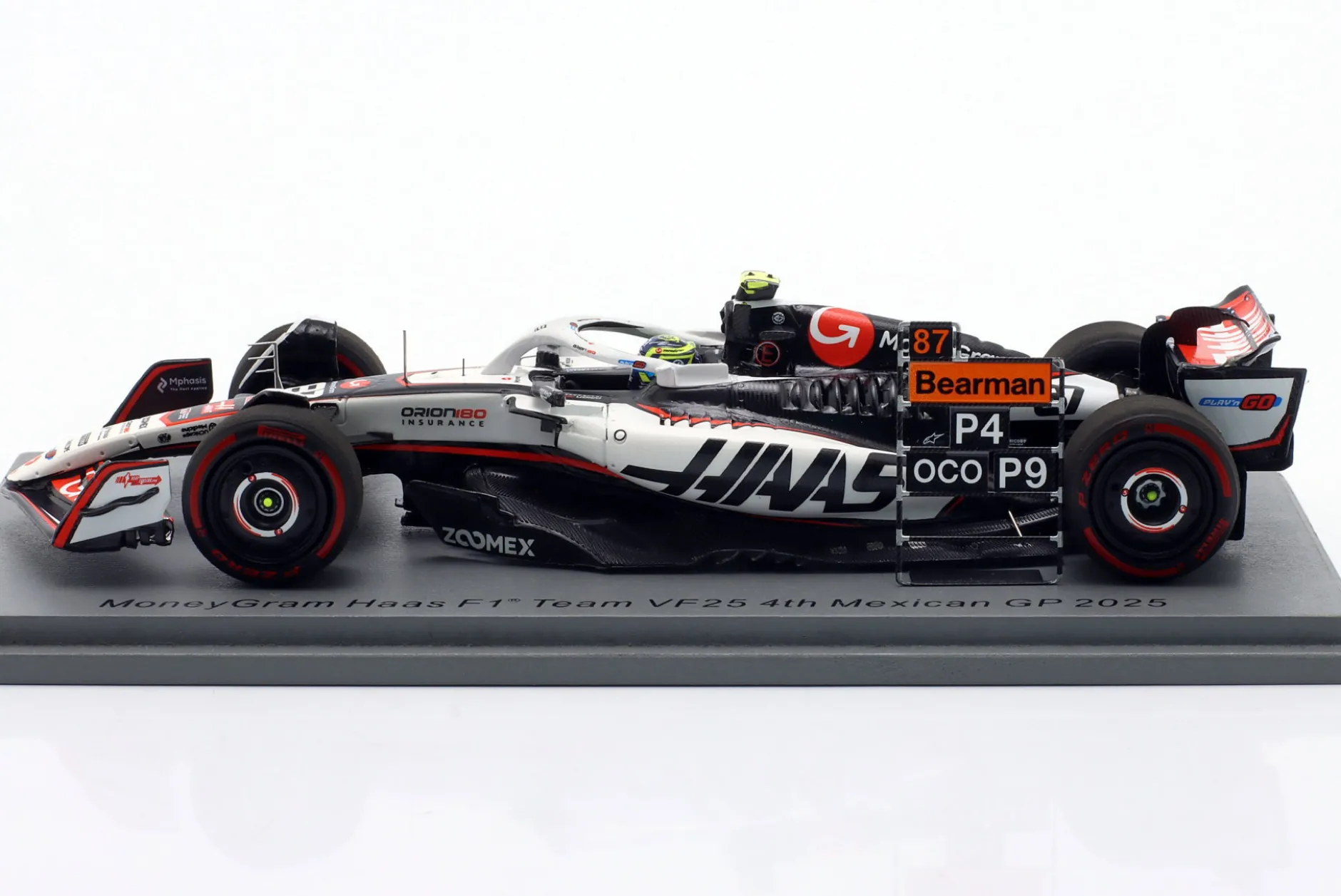 Oliver Bearman Haas VF-25 #87 4th Mexiko GP Formel 1 2025 1:43 Spark