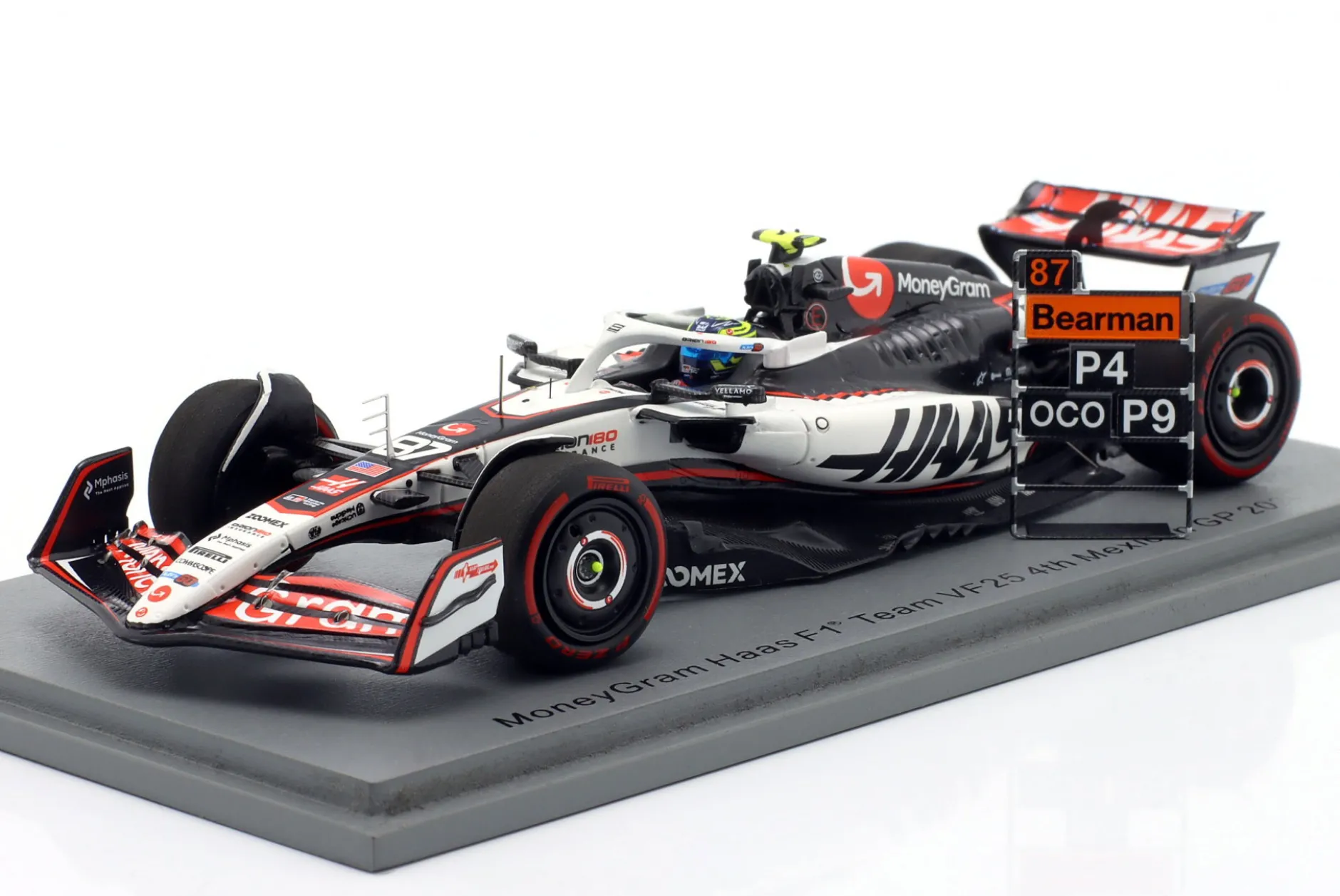 Oliver Bearman Haas VF-25 #87 4th Mexiko GP Formel 1 2025 1:43 Spark