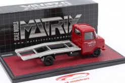 Opel Blitz Hahn Porsche Renntransporter 1966-1976 rot 1:43 Matrix