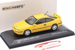 Opel Calibra Turbo 4x4 Baujahr 1989 gelb 1:43 Minichamps