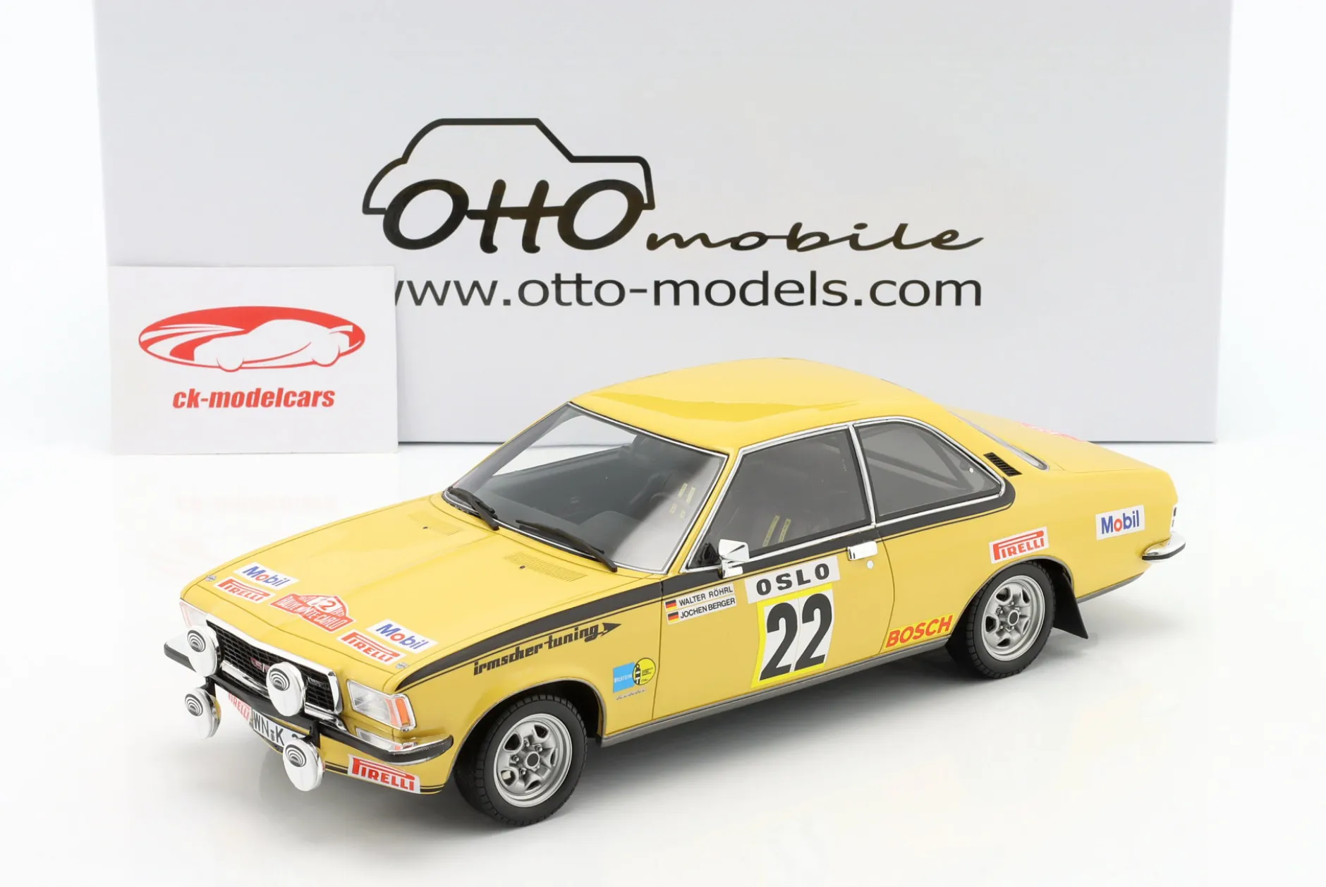 Opel Commodore GS/E #22 Rallye Monte Carlo 1973 Röhrl, Berger 1:18 OttOmobile