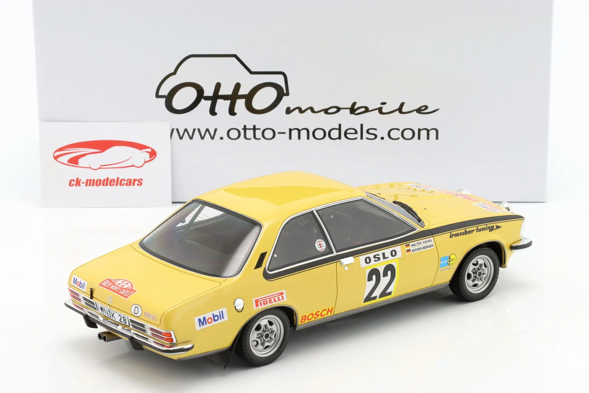 Opel Commodore GS/E #22 Rallye Monte Carlo 1973 Röhrl, Berger 1:18 OttOmobile