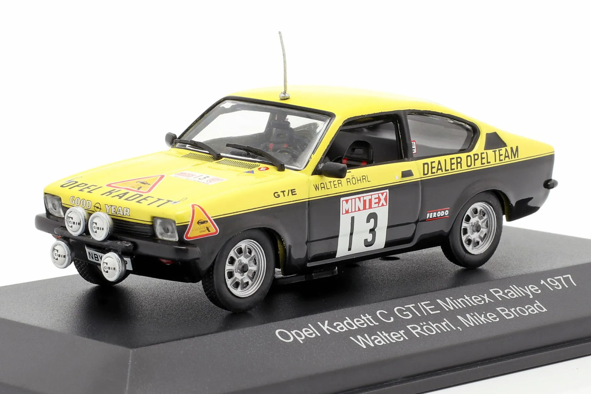 Opel Kadett C GT/E #13 Mintex Rallye 1977 Röhrl, Broad 1:43 CMR