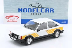 Opel Kadett D SR Baujahr 1983 weiß / gelb 1:18 ModelCar Group