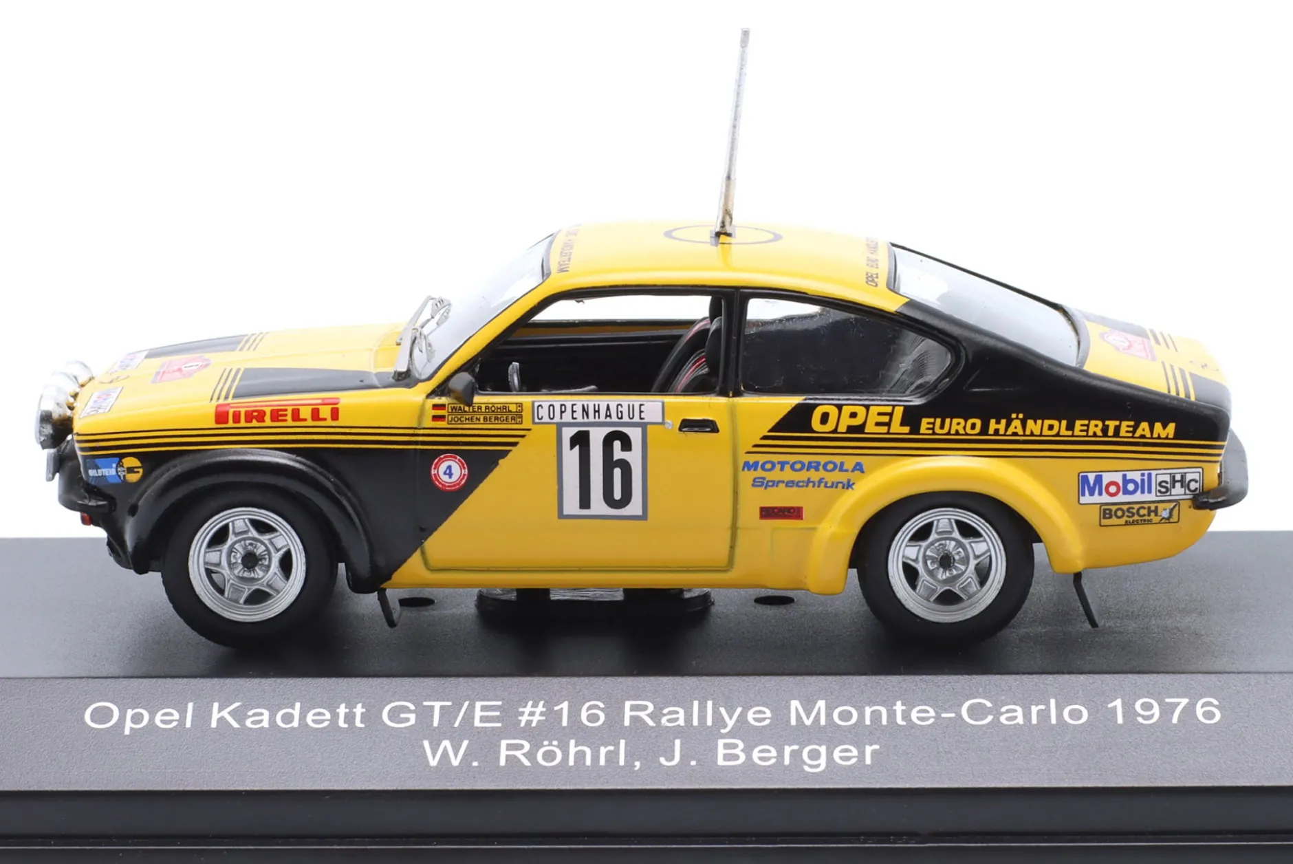 Opel Kadett GT/E #16 4th Rallye Monte Carlo 1976 Röhrl, Berger 1:43 CMR