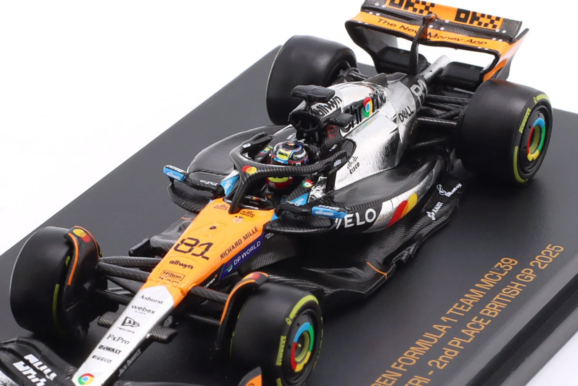 Oscar Piastri McLaren MCL39 #81 2nd British GP Formel 1 2025 1:64 Minichamps
