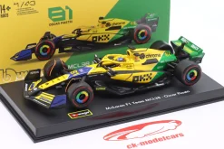 Oscar Piastri McLaren MCL38 #81 2nd Monaco GP Formel 1 2024 1:43 Bburago