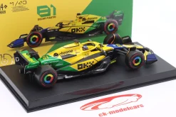Oscar Piastri McLaren MCL38 #81 2nd Monaco GP Formel 1 2024 1:43 Bburago
