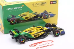 Oscar Piastri McLaren MCL38 #81 2nd Monaco GP Formel 1 2024 1:43 Bburago