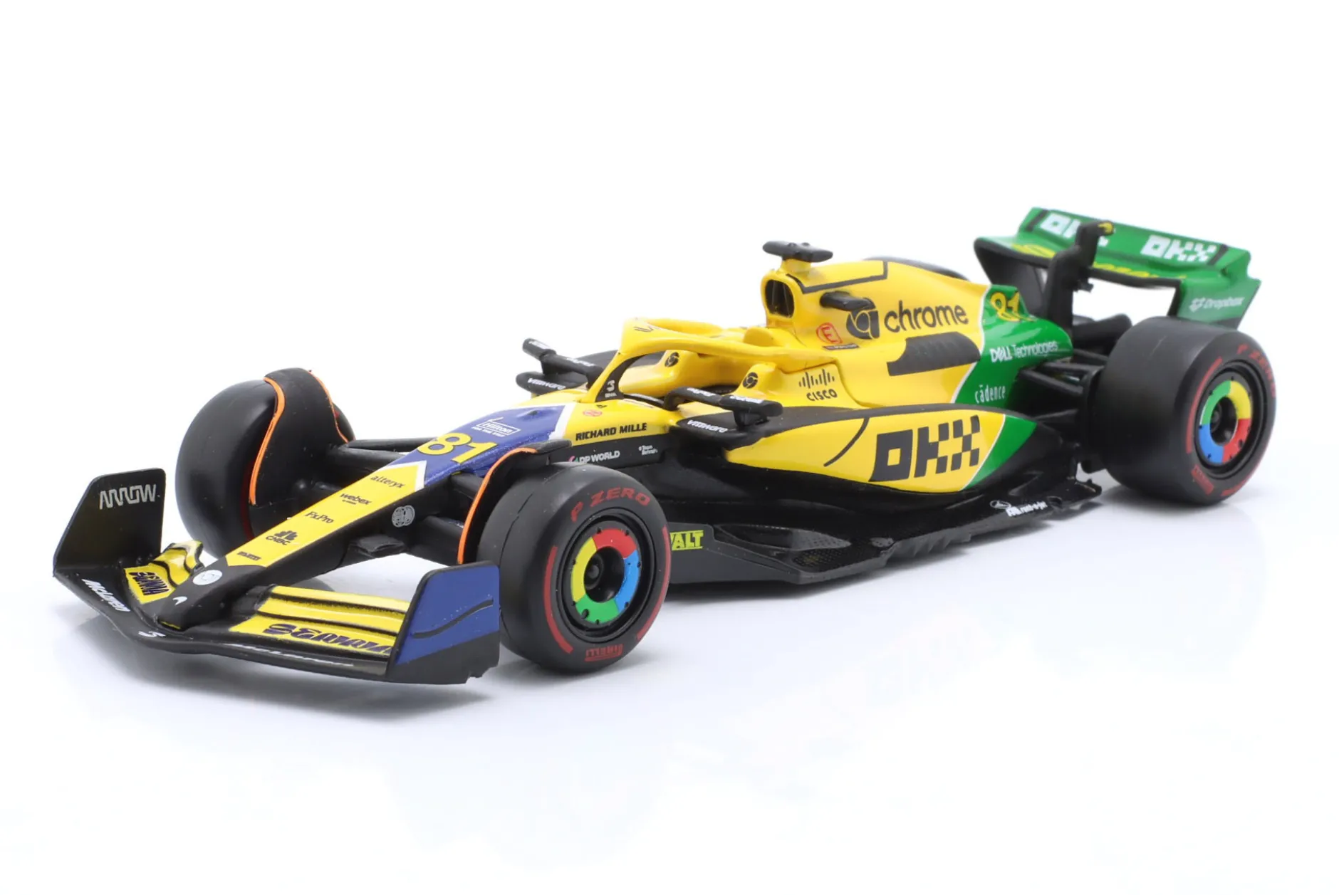 Oscar Piastri McLaren MCL38 #81 2nd Monaco GP Formel 1 2024 1:43 Bburago