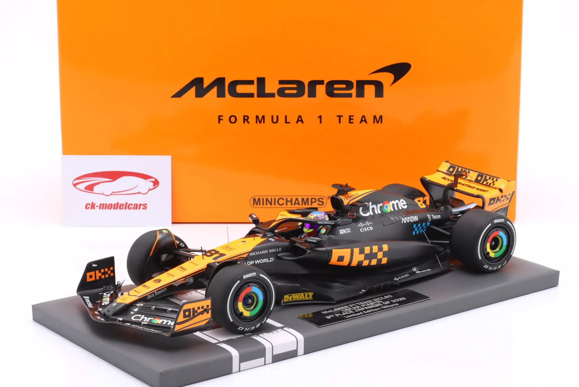 Oscar Piastri McLaren MCL60 #81 3rd Japan GP Formel 1 2023 1:18 Minichamps