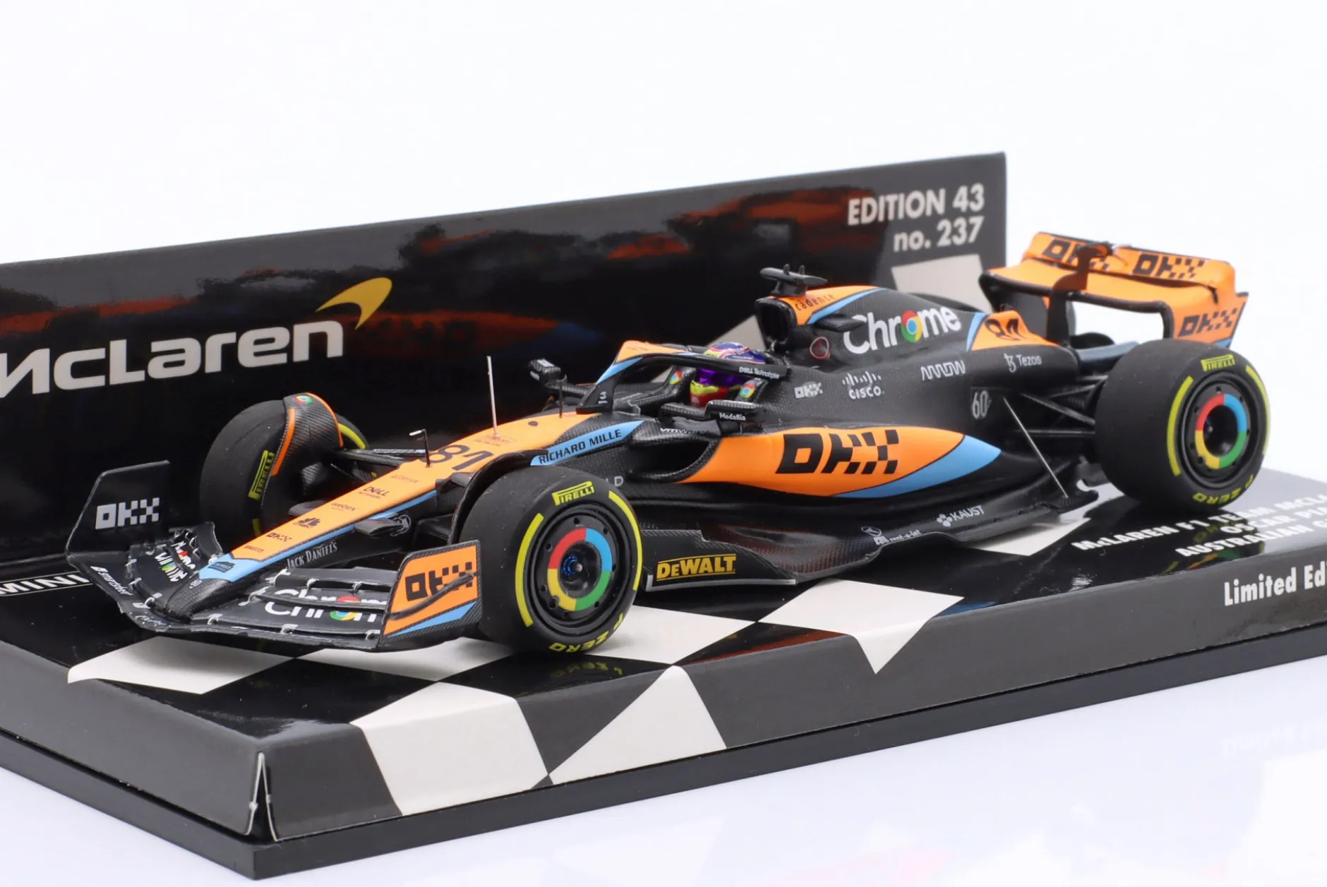 Oscar Piastri McLaren MCL60 #81 8th Australien GP Formel 1 2023 1:43 Minichamps