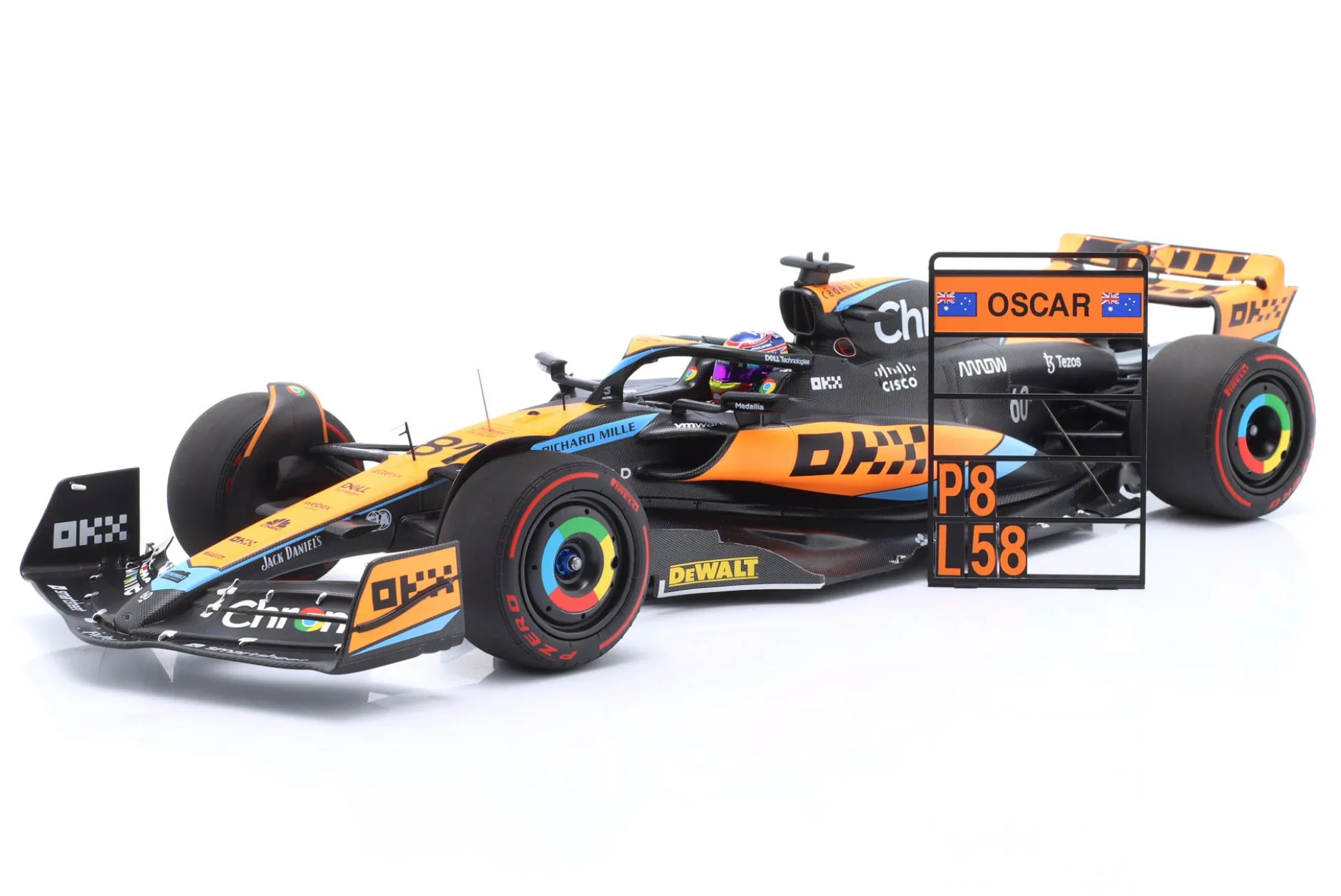 Oscar Piastri McLaren MCL60 #81 8th Australien GP Formel 1 2023 1:18 Minichamps