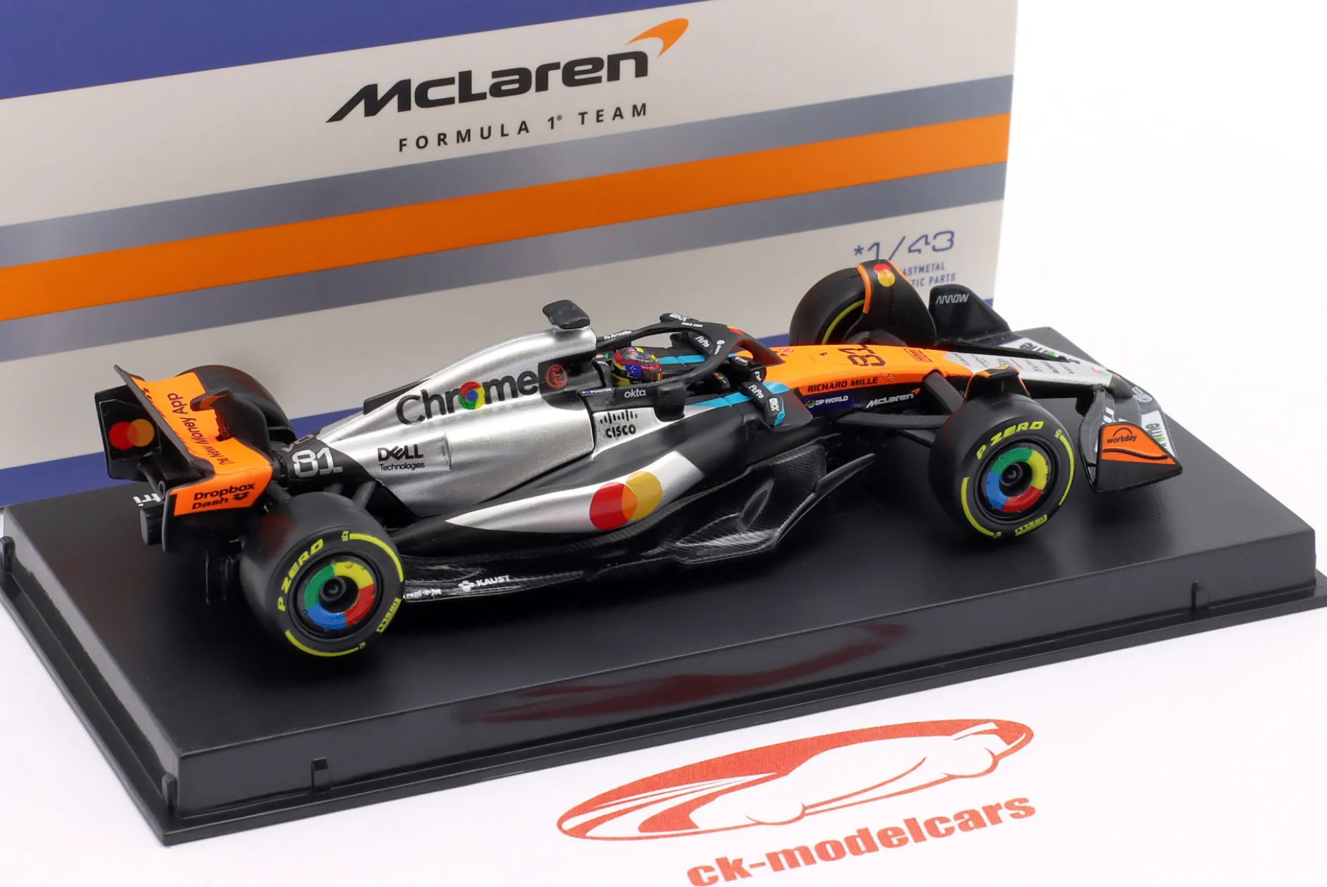 Oscar Piastri MCL 39 #81 2nd British GP Formel 1 2025 1:43 BBurago