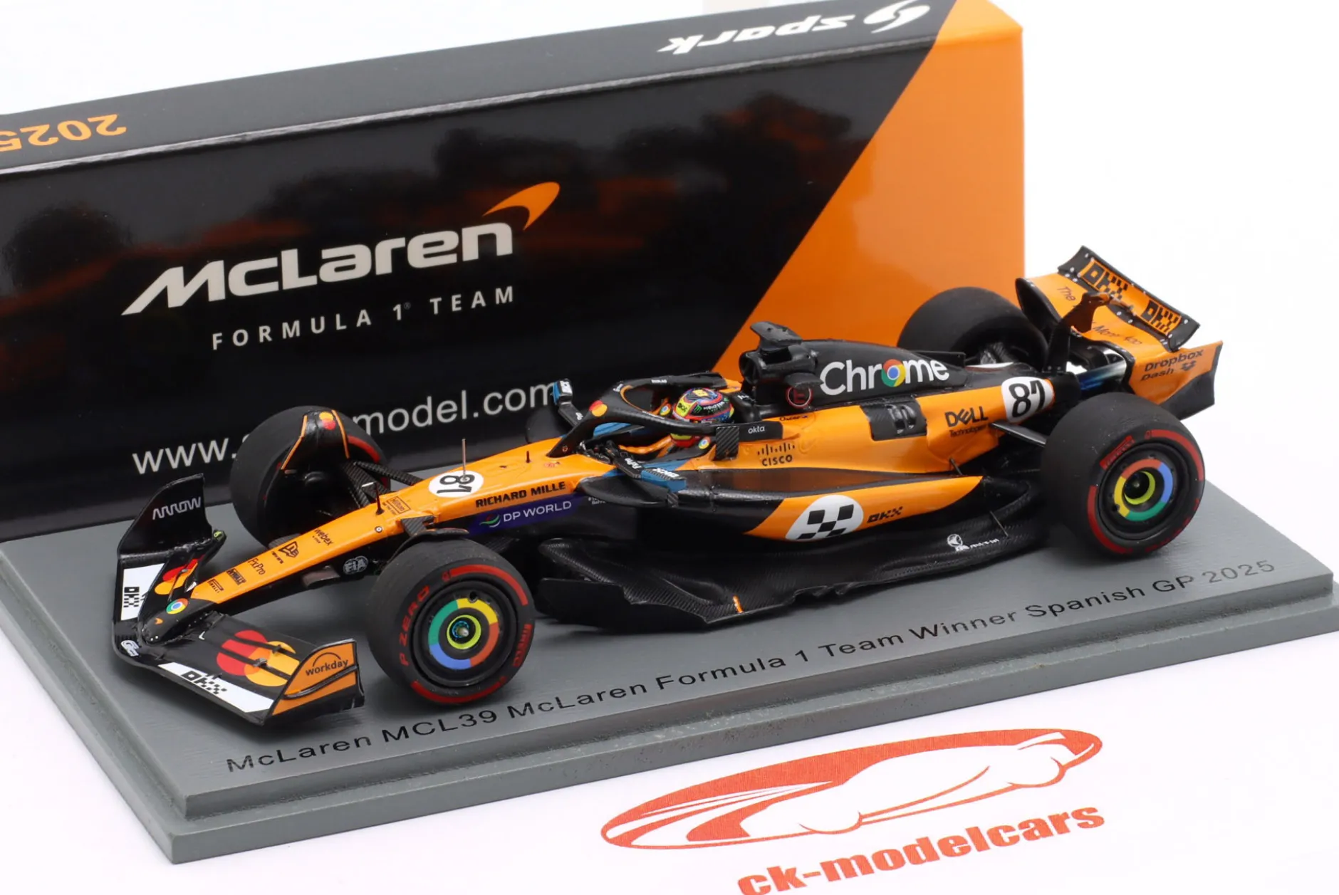 Oscar Piastri MCL39 #81 Sieger Spanien GP Formel 1 2025 1:43 Spark