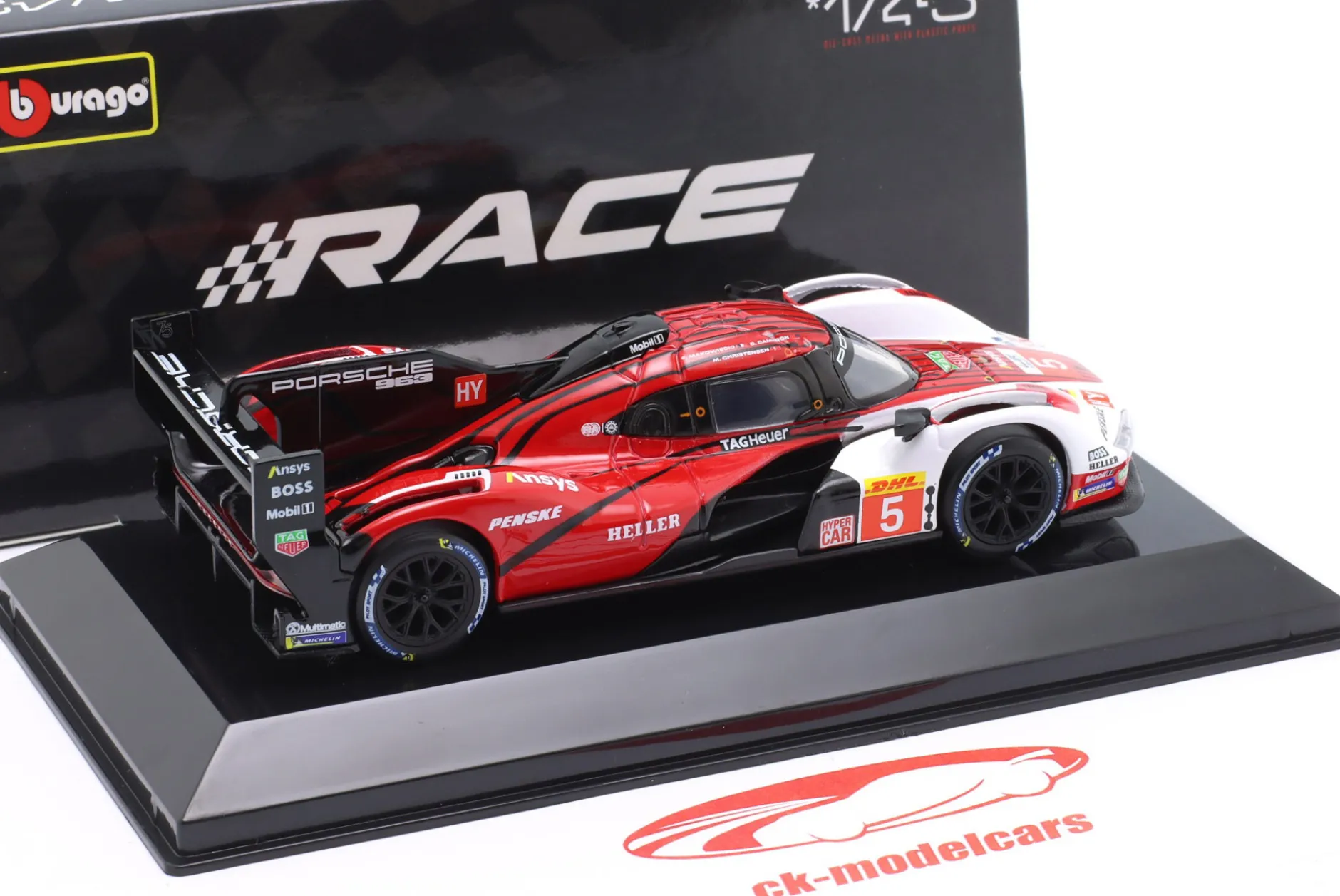Penske Porsche 963 #5 24h LeMans 2023 Cameron, Christensen, Makowiecki 1:43 Bburago