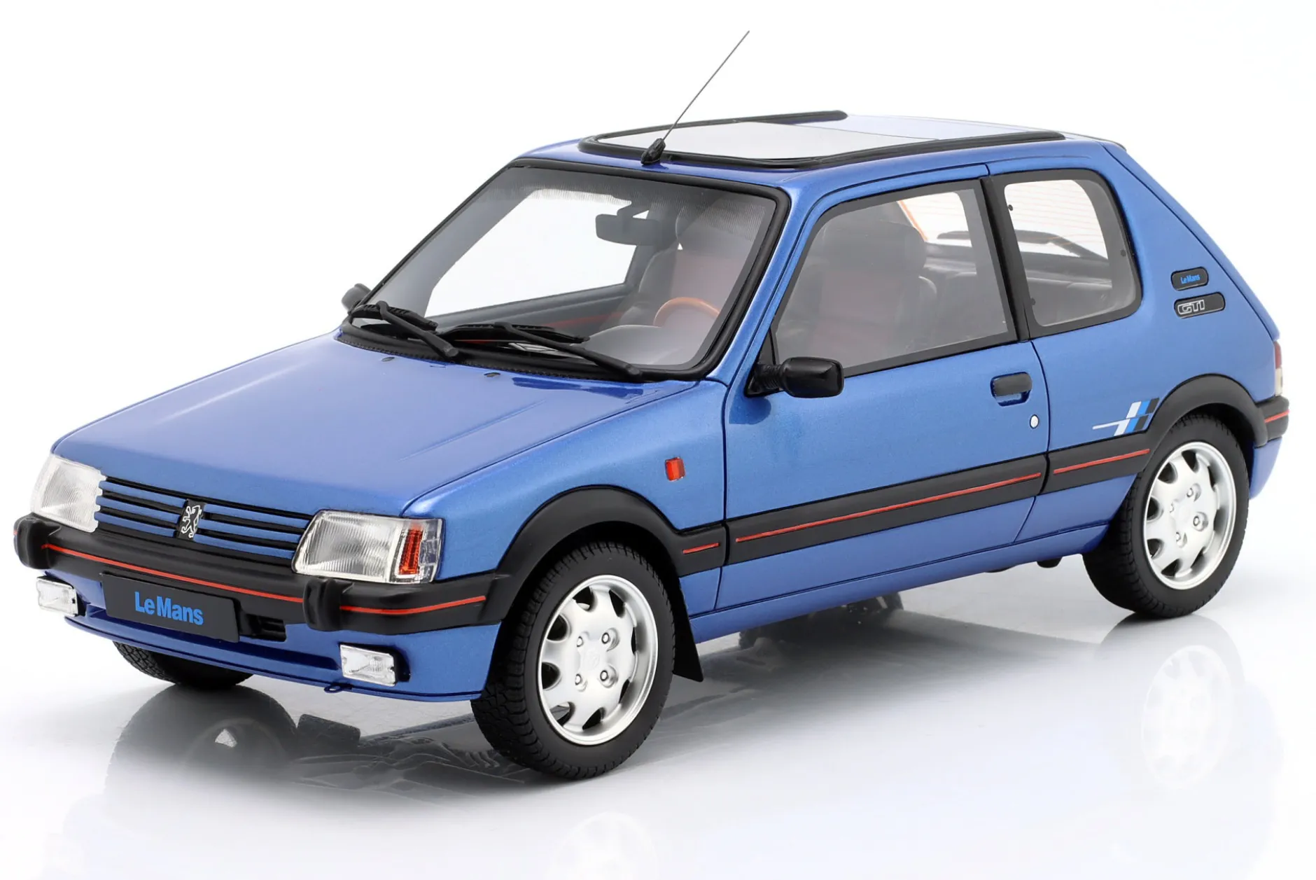 Peugeot 205 1.9 GTI Le Mans Baujahr 1991 miami blau 1:18 OttOmobile