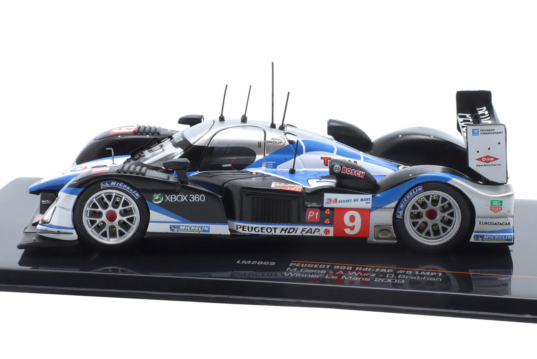 Peugeot 908 HDi FAP #9 Sieger 24h LeMans 2009 Brabham, Gene, Wurz 1:43 Ixo