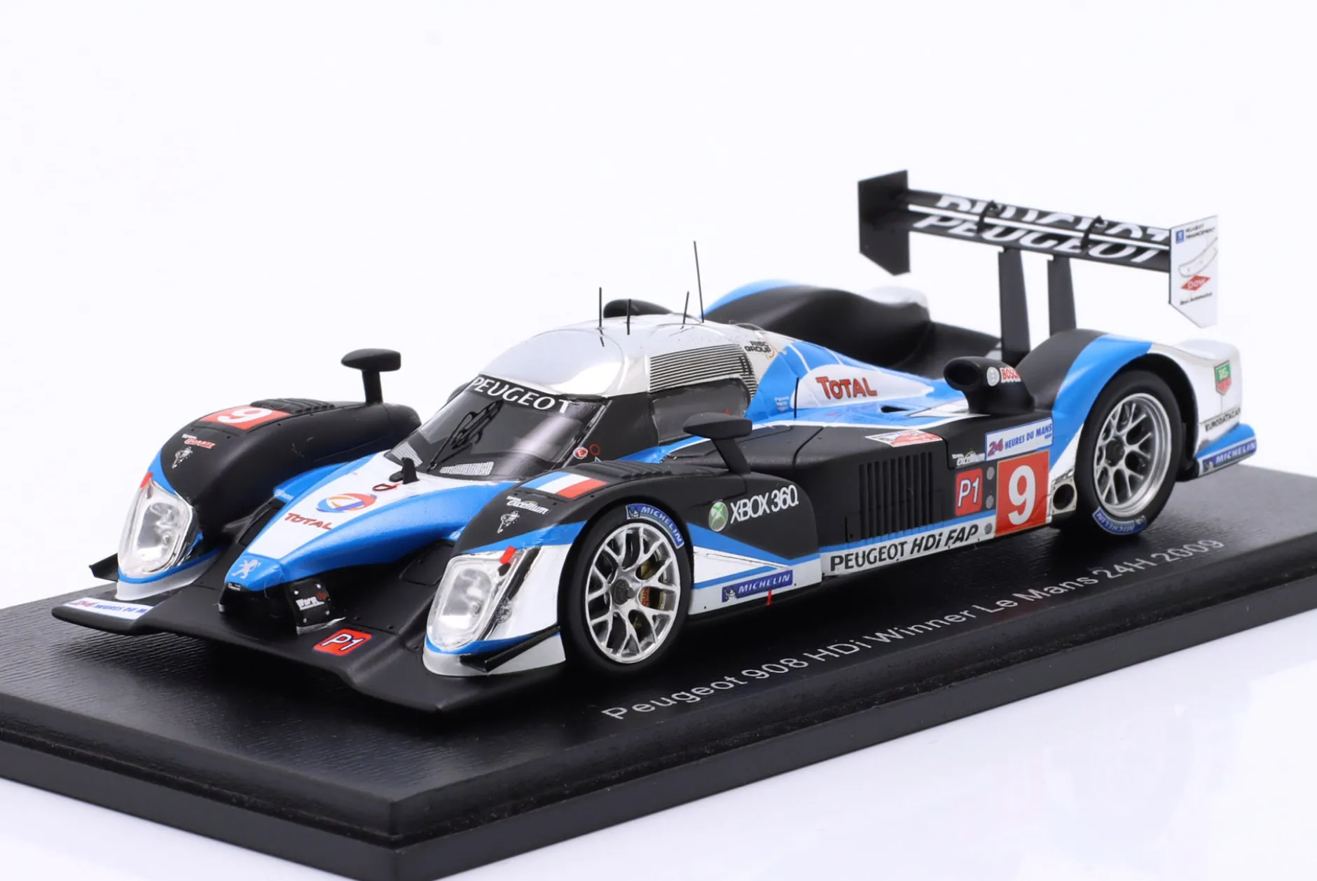 Peugeot 908 HDi #9 Sieger 24h LeMans 2009 Wurz, Brabham, Gene 1:43 Spark