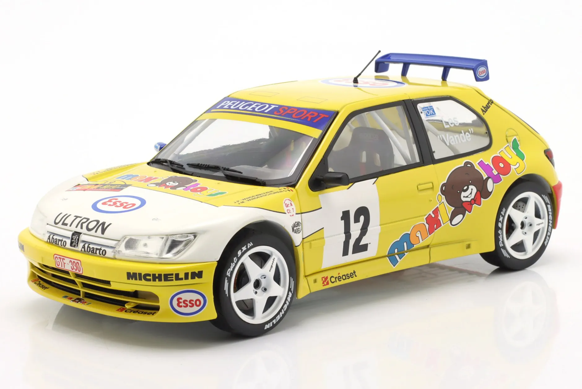 Peugeot 306 Maxi #12 9th Rallye du Condroz 1997 van de Wauwer, Vanderschueren 1:18 Solido