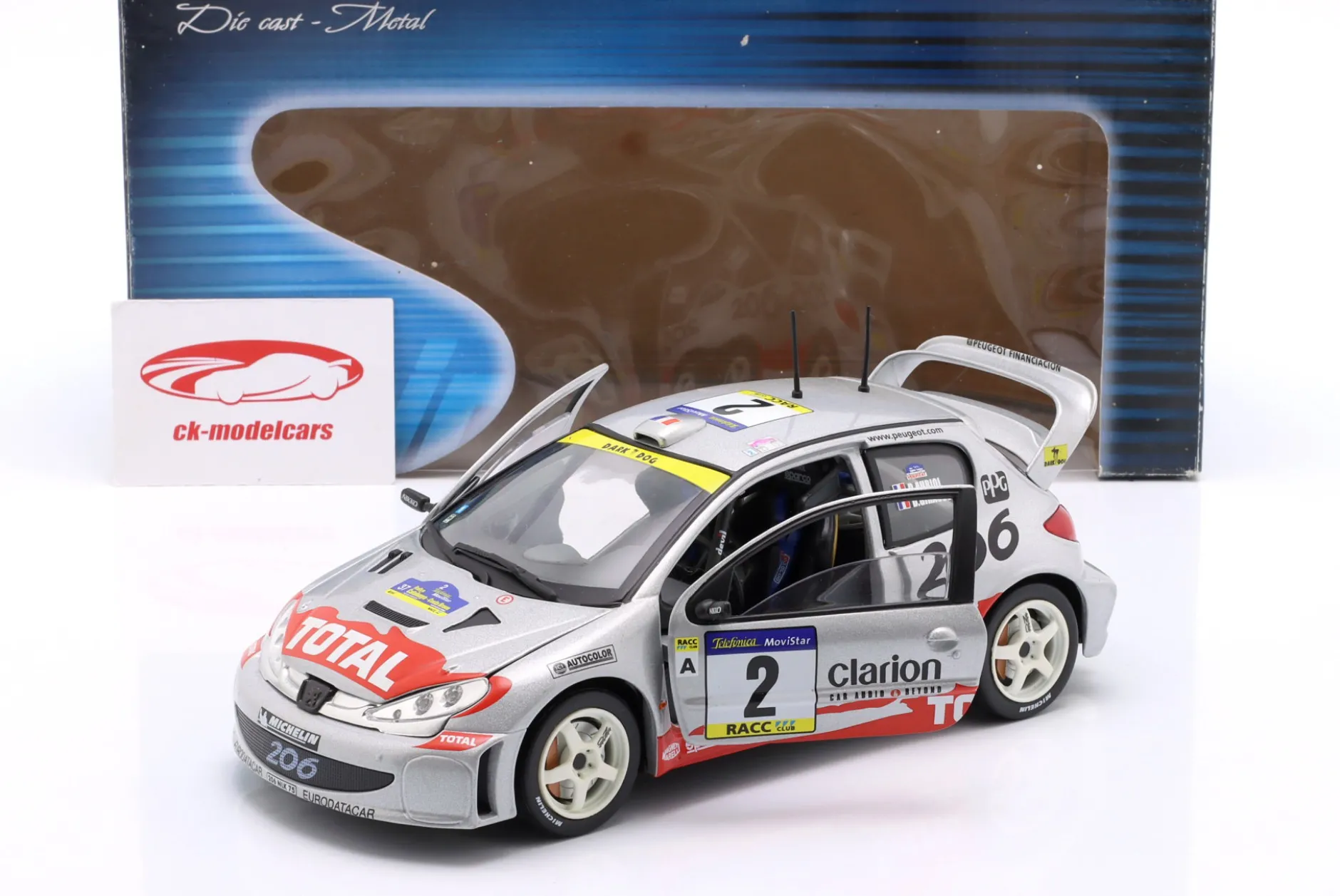 Peugeot 206 #2 WRC 2001 Auriol, Giraudet 1:18 Solido