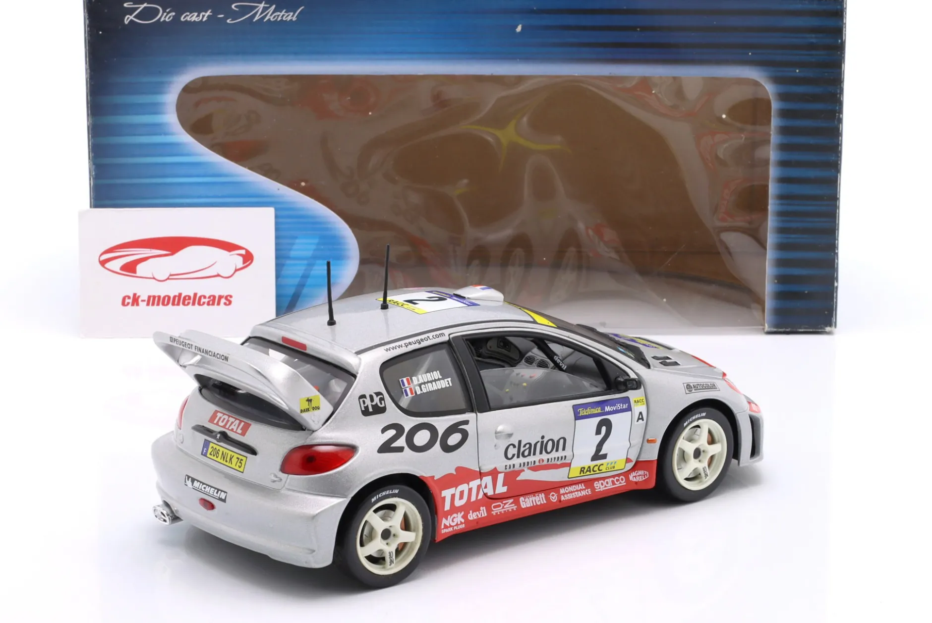 Peugeot 206 #2 WRC 2001 Auriol, Giraudet 1:18 Solido