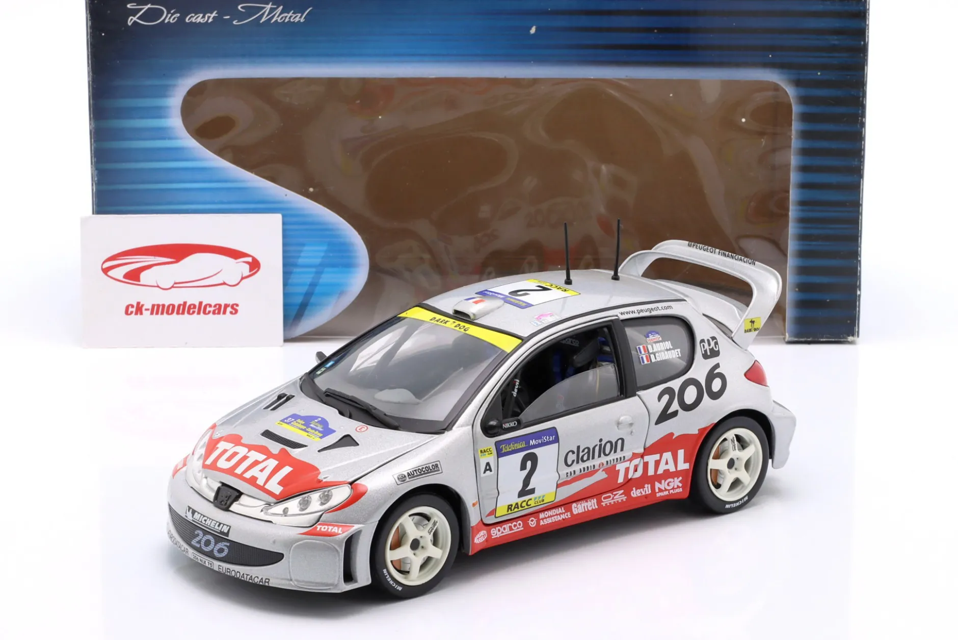 Peugeot 206 #2 WRC 2001 Auriol, Giraudet 1:18 Solido