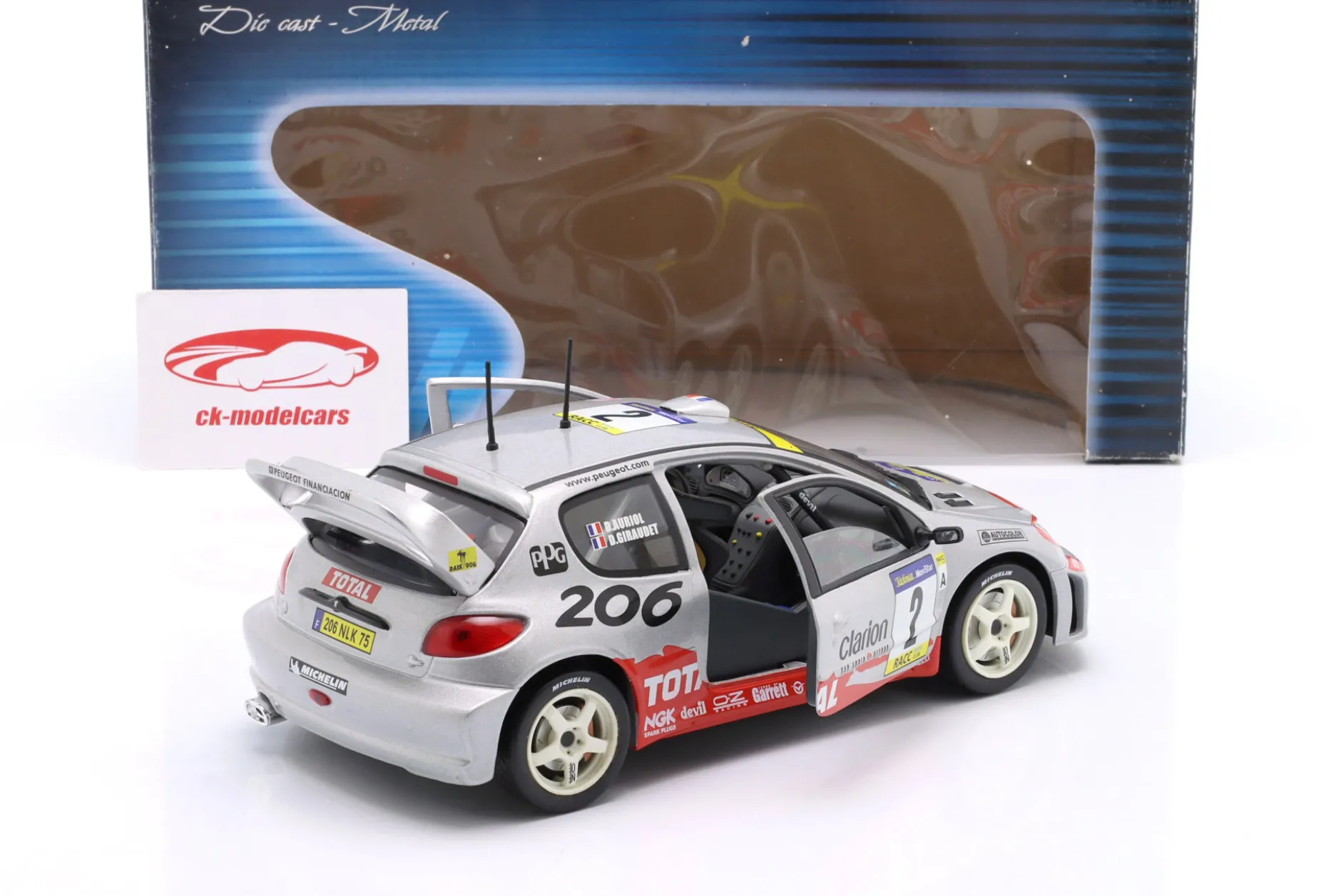 Peugeot 206 #2 WRC 2001 Auriol, Giraudet 1:18 Solido