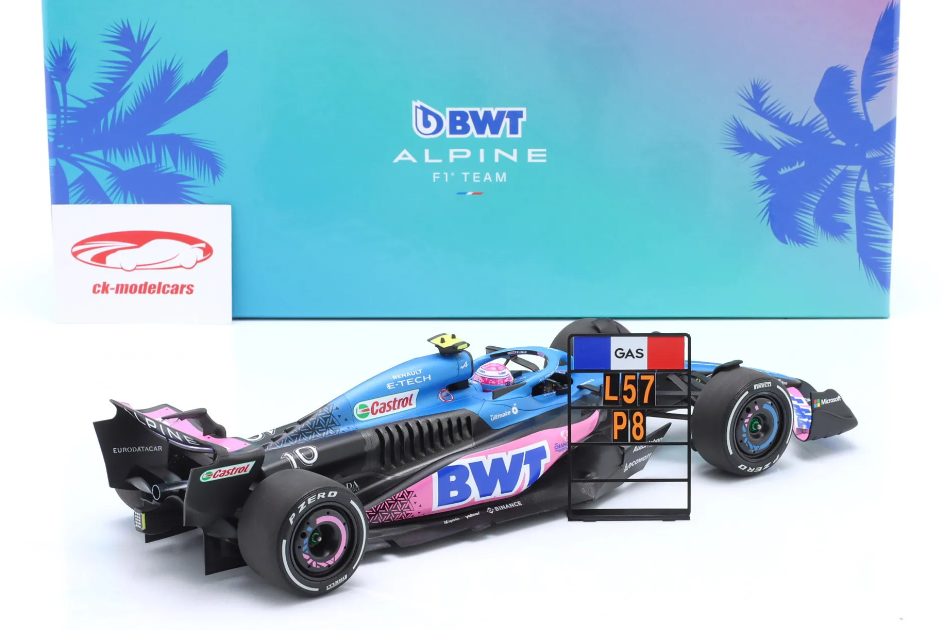 Pierre Gasly Alpine A523 #10 8th Miami GP Formel 1 2023 1:18 Minichamps