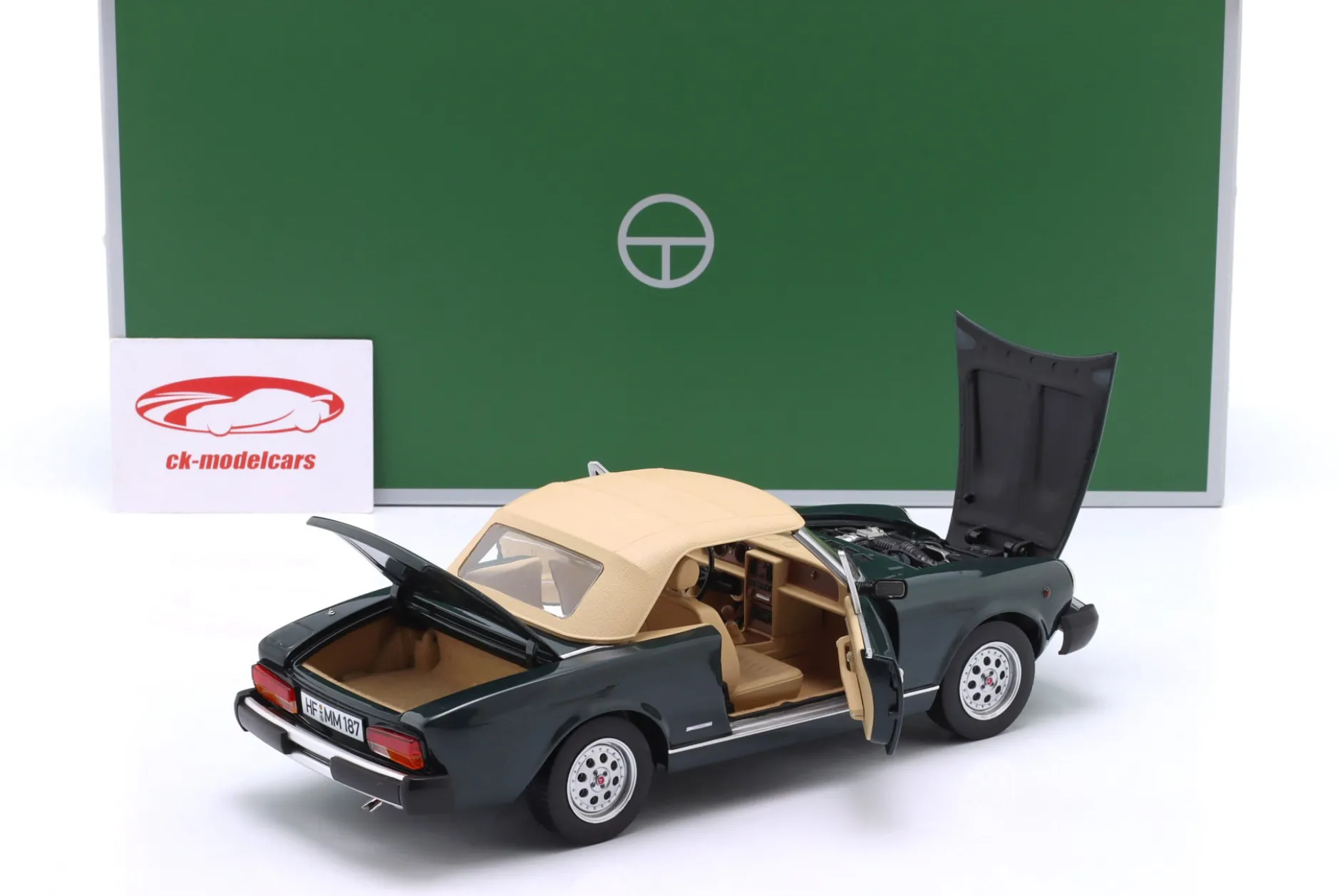 Pininfarina Spidereuropa Baujahr 1982 dunkelgrün 1:18 TOURING