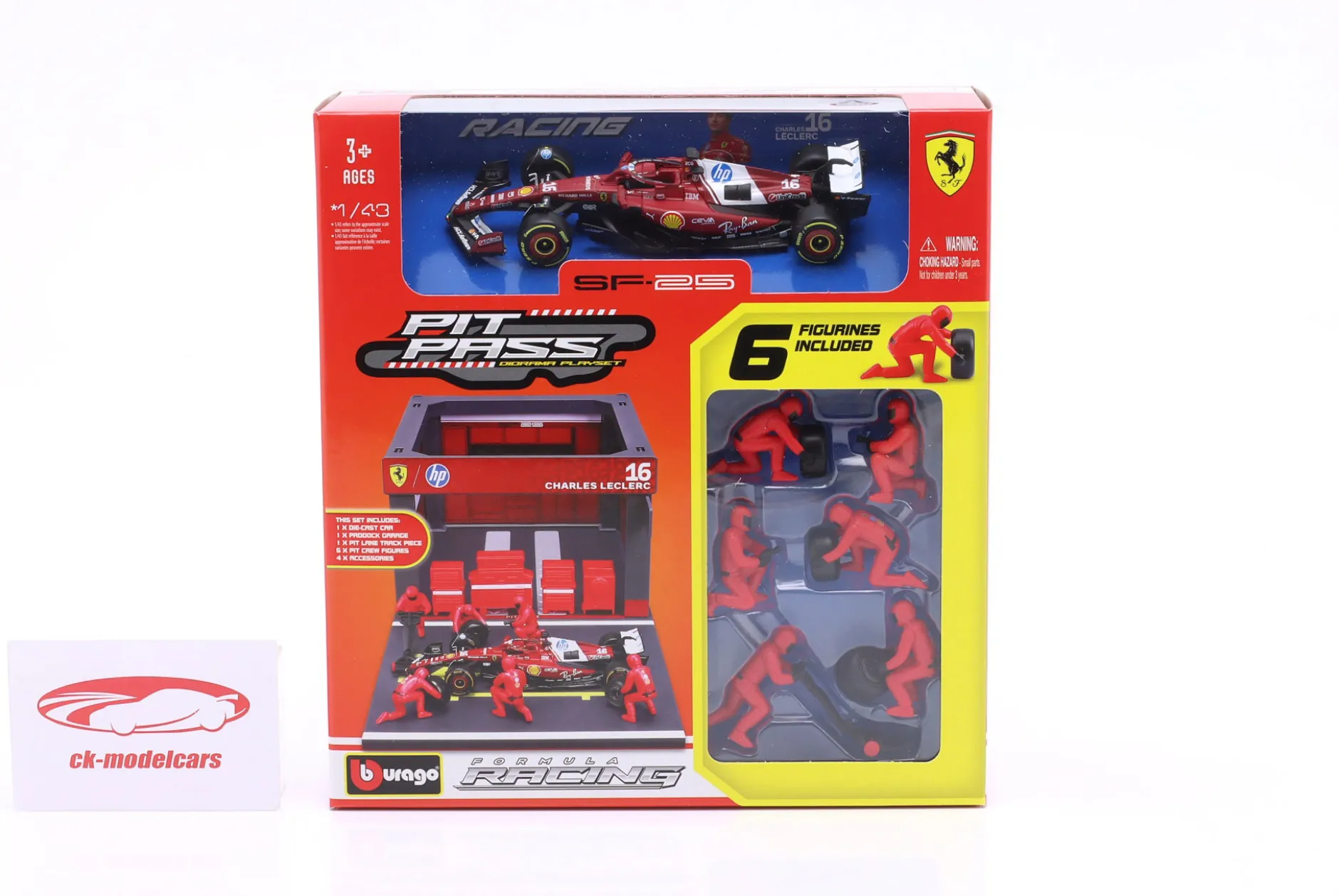 Pit Stop Diorama Charles Leclerc #16 Formel 1 2025 1:43 Bburago