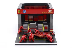 Pit Stop Diorama Charles Leclerc #16 Formel 1 2024 1:43 Bburago